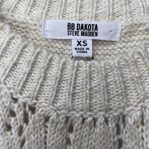 BB Dakota Steve Madden Come Here Soften Puff Sleeve Sweater Oatmeal Size XS - Picture 4 of 12
